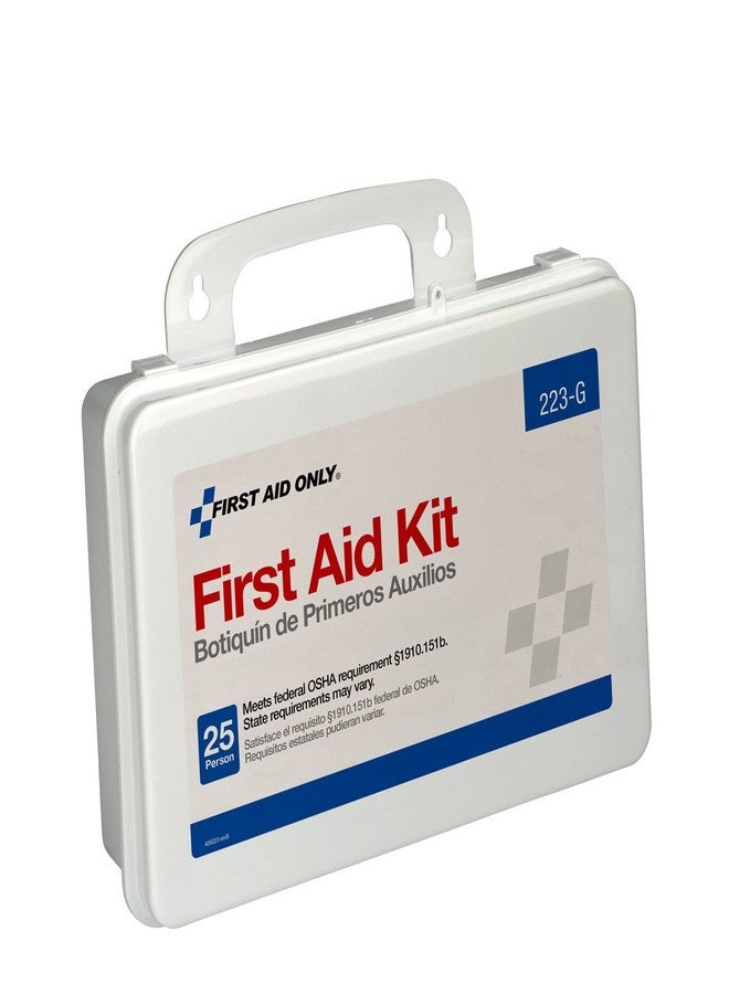 فرست أيد أونلي حقيبة إسعافات أولية من First Aid Only 223-G، تتسع لـ 25 شخصًا، متوافقة مع معايير إدارة السلامة والصحة المهنية (OSHA)، مناسبة للمكاتب، وتجديد المنازل، ومواقع العمل، ومركبات البناء، مزودة بحشية توفر مقاومة إضافية للماء، 107 قطعة. - Image 2